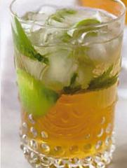 Vodka with crushed lime & mint
