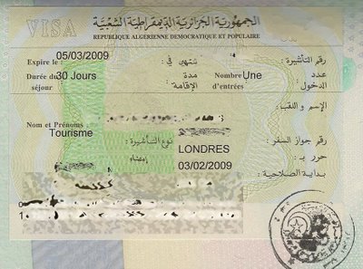 algeria visa