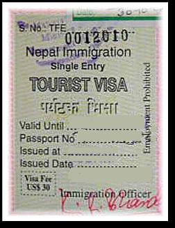tourist visa to nepal from uk