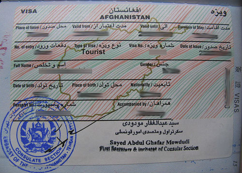 Afghanistan Tourist Visit Visa