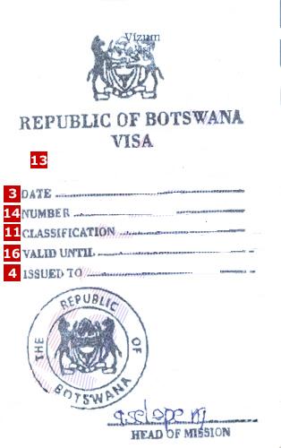 Botswana Tourist Visit Visa from London
