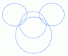 Draw four circles