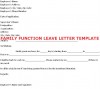 Family Function Leave Letter Template