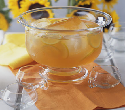 Fish House Punch Cocktail in a punch bowl