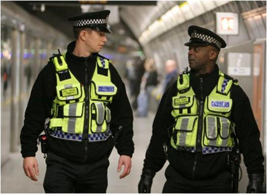 Police near Balham station in london