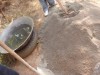 Put cement bad over sand pile