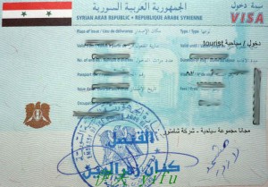 Syria Tourist Visit Visa from Ottawa