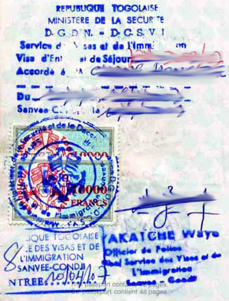 togo tourist visa