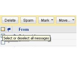 Yahoo Mail select all option