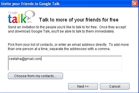 Add Friends on Google Talk