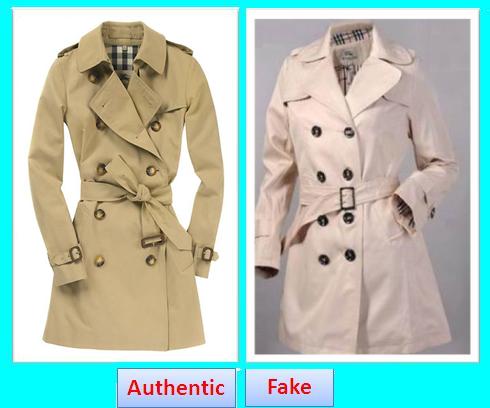 Fake Vs. Original Burberry Coat