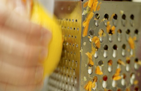 grating lemon zest