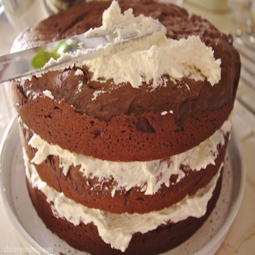 Decorating a Chocolate Cake