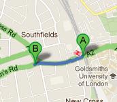 Directions to Ankay Restaurant from New Cross Gate Rail Station