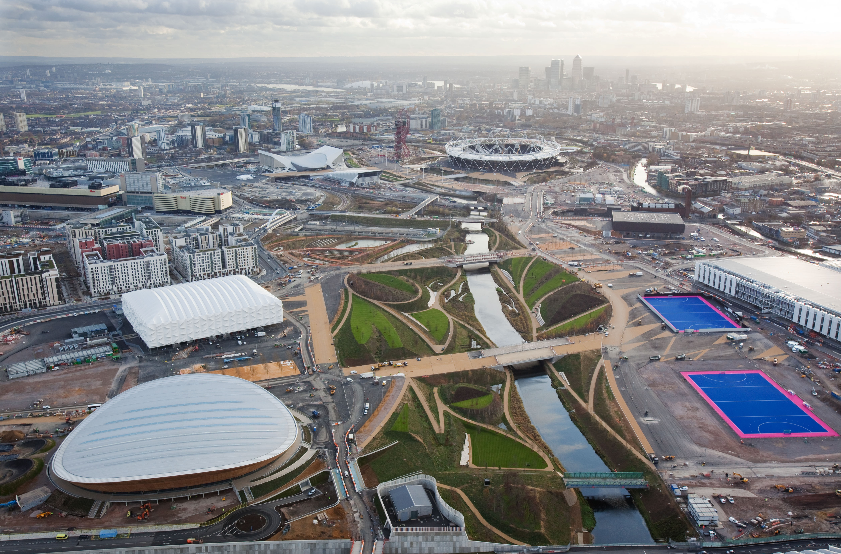 london olympics park ariel view