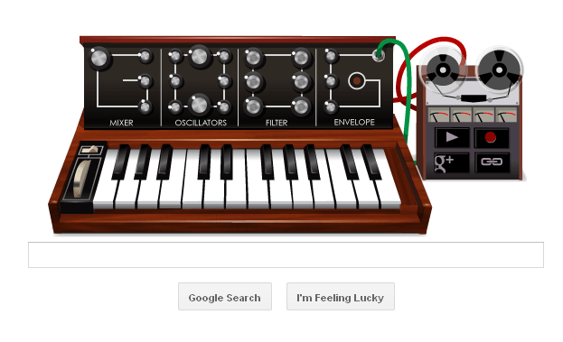 Google Robert Moog Doodle