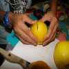 Making slits into Lemon