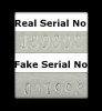 fake vs real serial number