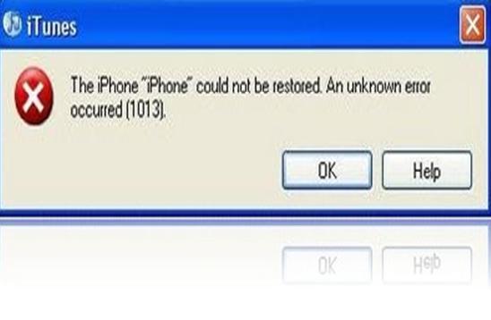 Fix 1013 iPhone Error