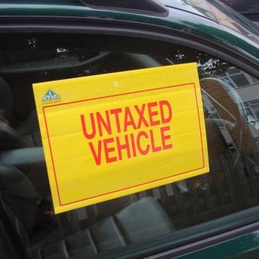 untaxed vehicle