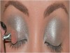 Apply Silver Eyeshadow