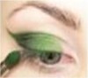 Apply green eyeshadow