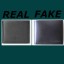 Fake versus real Armani Wallets