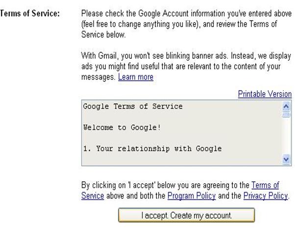 Create Gmail Email Account