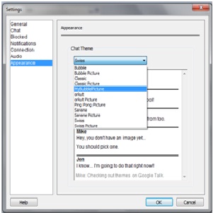 Select GTalk Skin