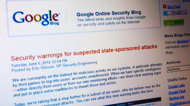 googles warning against state sponsored attacks