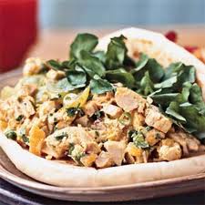 Curried Chicken Salad on Naan Bread Recipe