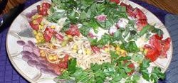 Penne with Fresh Tomatoes and Sweetcorn Salad Recipe