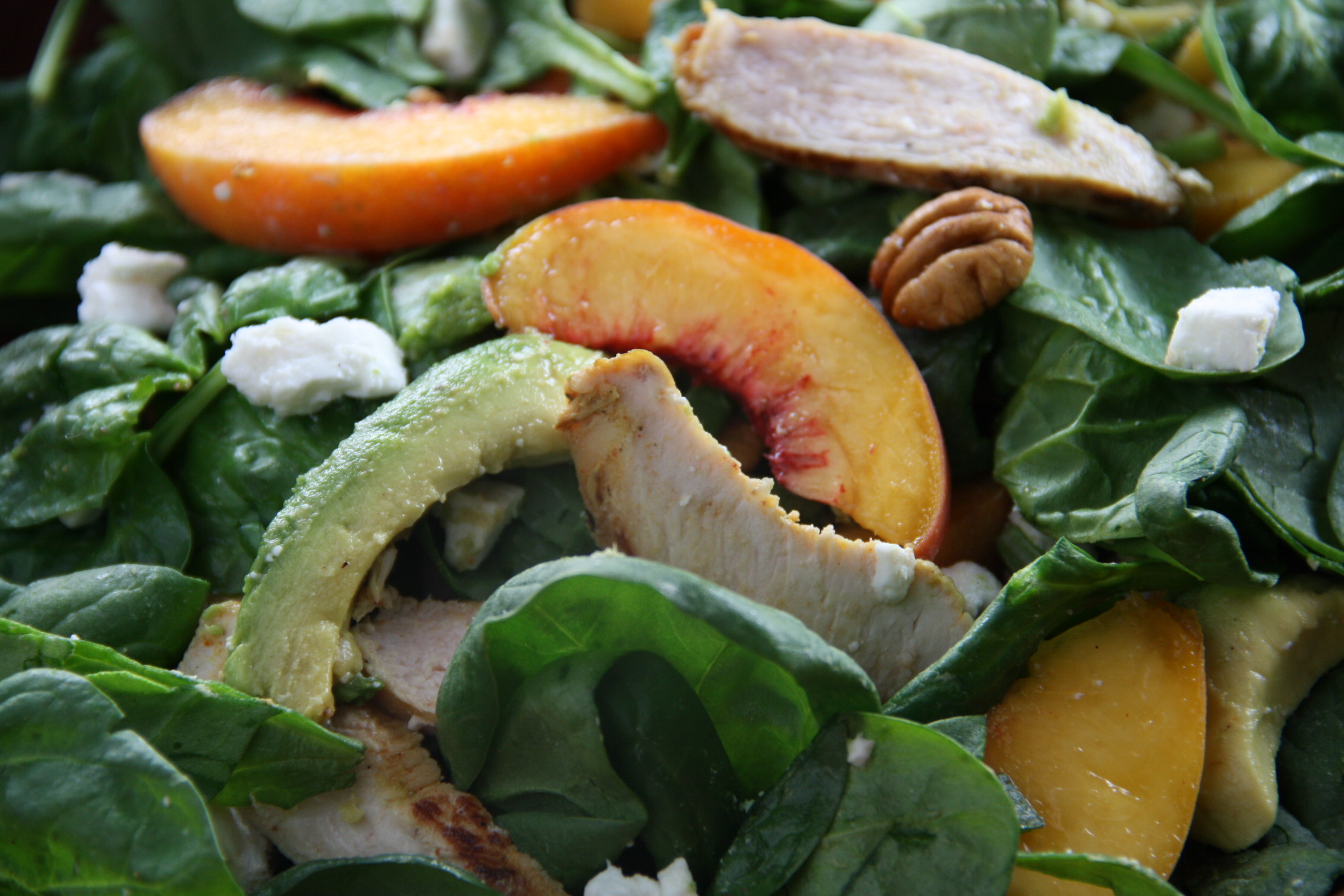 Summer Chicken Salad with Fresh Peaches and Walnuts Recipe