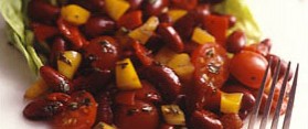 Sweet Pepper Bean Salad with Balsamic Vinaigrette Recipe