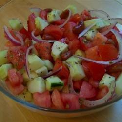 Tofu Cucumber and Tomato Salad Recipe