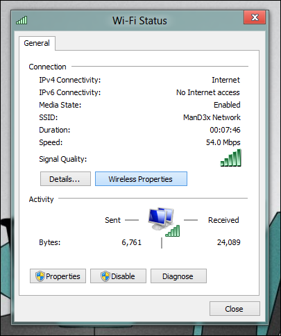 View Forgotten Wireless Network Password in Windows