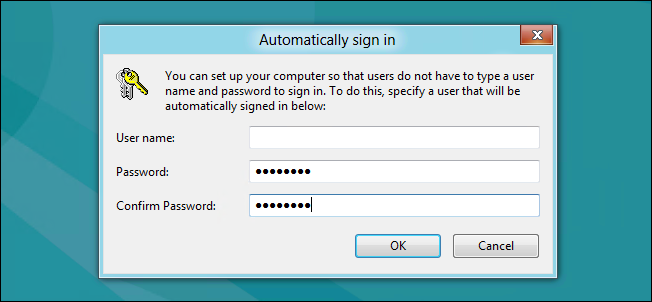 Make Your Windows 8 Computer Logon Automatically