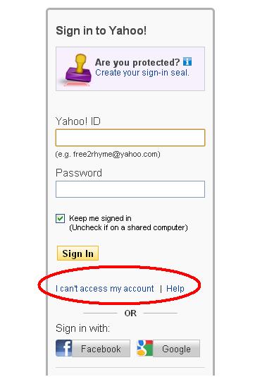 Yahoo Mail Sign in Page Problems