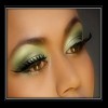 green eyeshadow