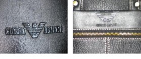 original armani logo versus fake logo