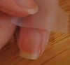 scotch taping the nail