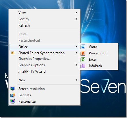 Add Multiple Types of Items to the Desktop Context Menu in Windows 7 or 8