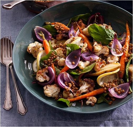 Lemony Lentil and Vegetable Salad Recipe