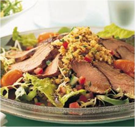 Marinated Duck Salad with Bulgur Wheat Recipe