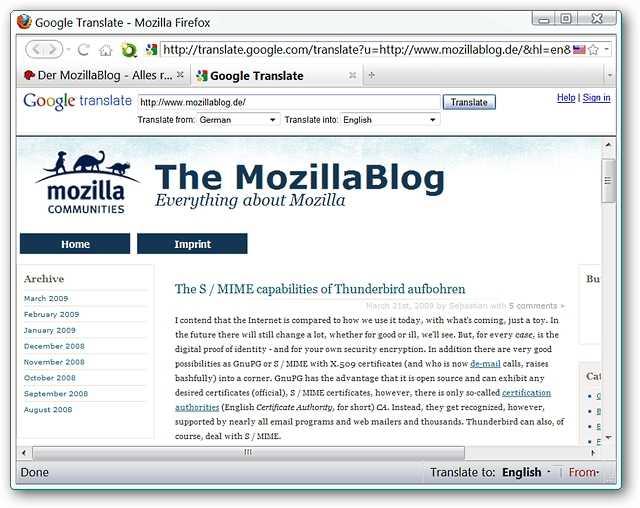 Add Google Translation Power to Firefox