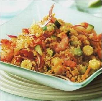 Bulghur Wheat and Prawn Salad Recipe