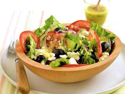 Greek Salad with Tahini Dressing Recipe