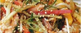 Oriental Rice Salad with Mixed Peppers and Prawns Recipe