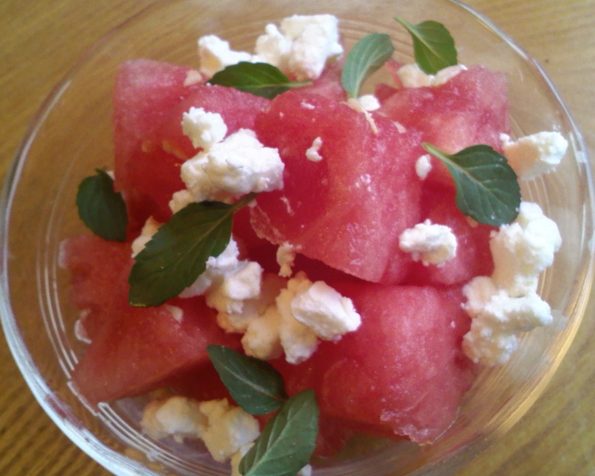 Goat Cheese Salad with Watermelon Recipe