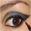Gold and Black Cat Eye Makeup